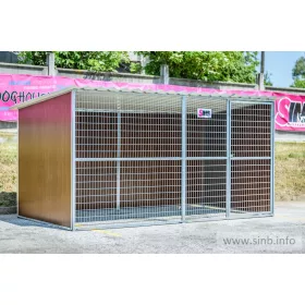 WOODY Kutya kennel, 4x2m alapterület, padozat nélkül